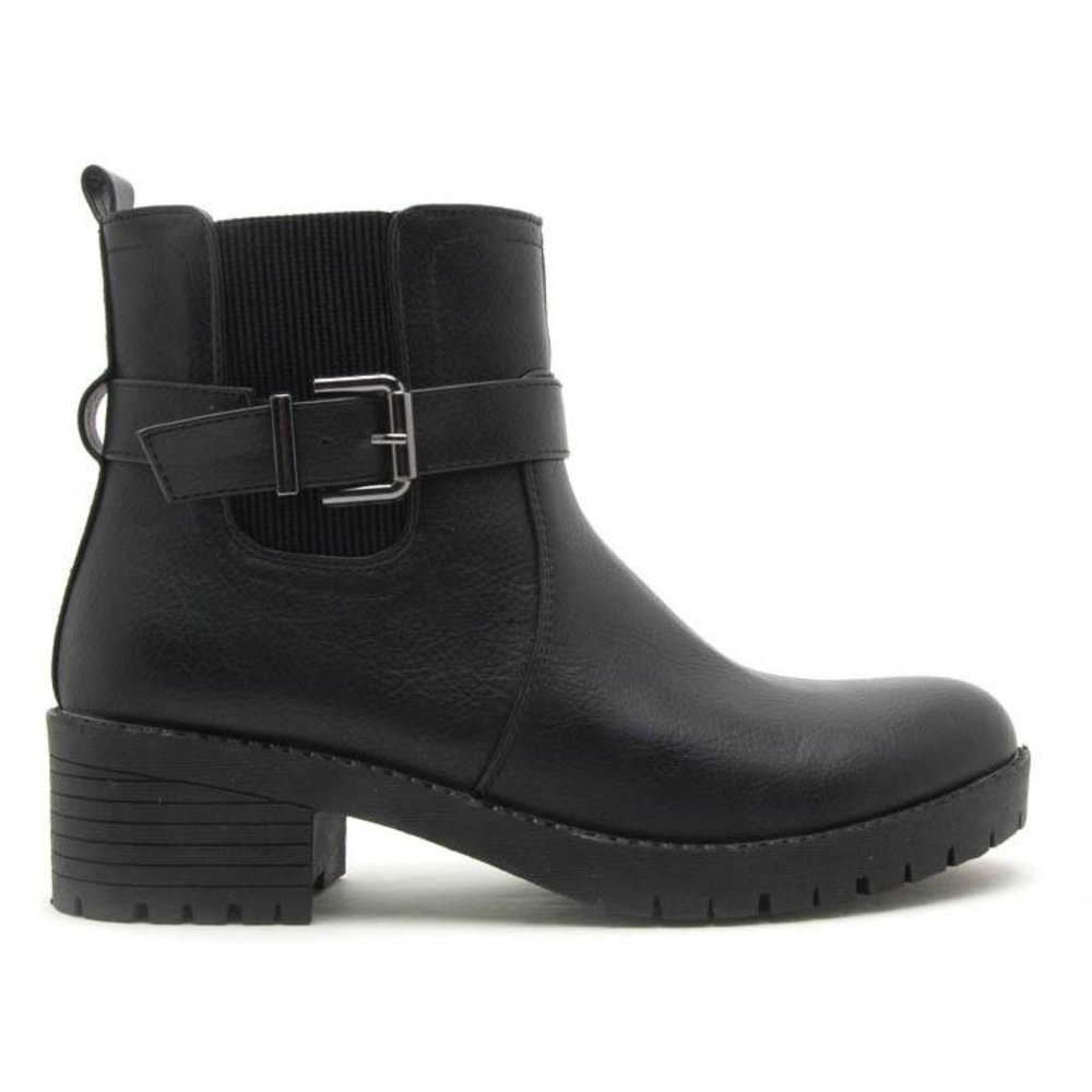 Black Bootie with Ankle Strap Size 10 - Picture 5 of 8